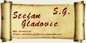 Stefan Gladović vizit kartica